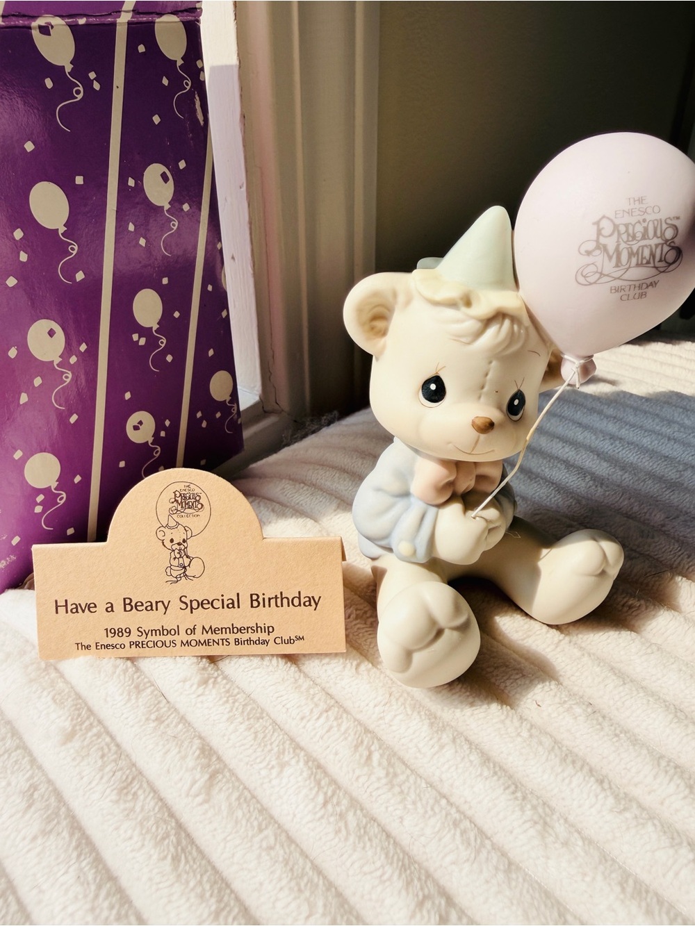 Precious Moments ‘Have A Beary Special Birthday” Bear Figurine w/ Original Box 💝 - Picture 4 of 4